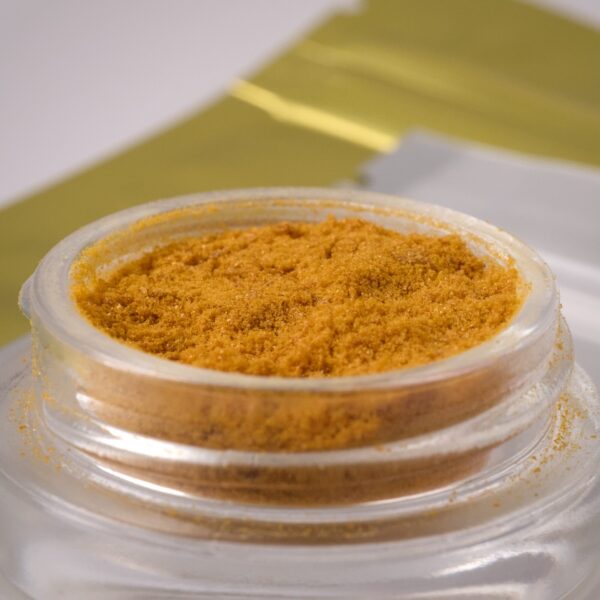 Kreleaf 7-OH Kratom Alkaloid Powder - Premium Crystalline - Tigers Eye - Mylar Jar Open Close-Up Kreleaf 7-OH Kratom Alkaloid Powder - Premium Crystalline - Tigers Eye - Mylar Jar Open Close-Up